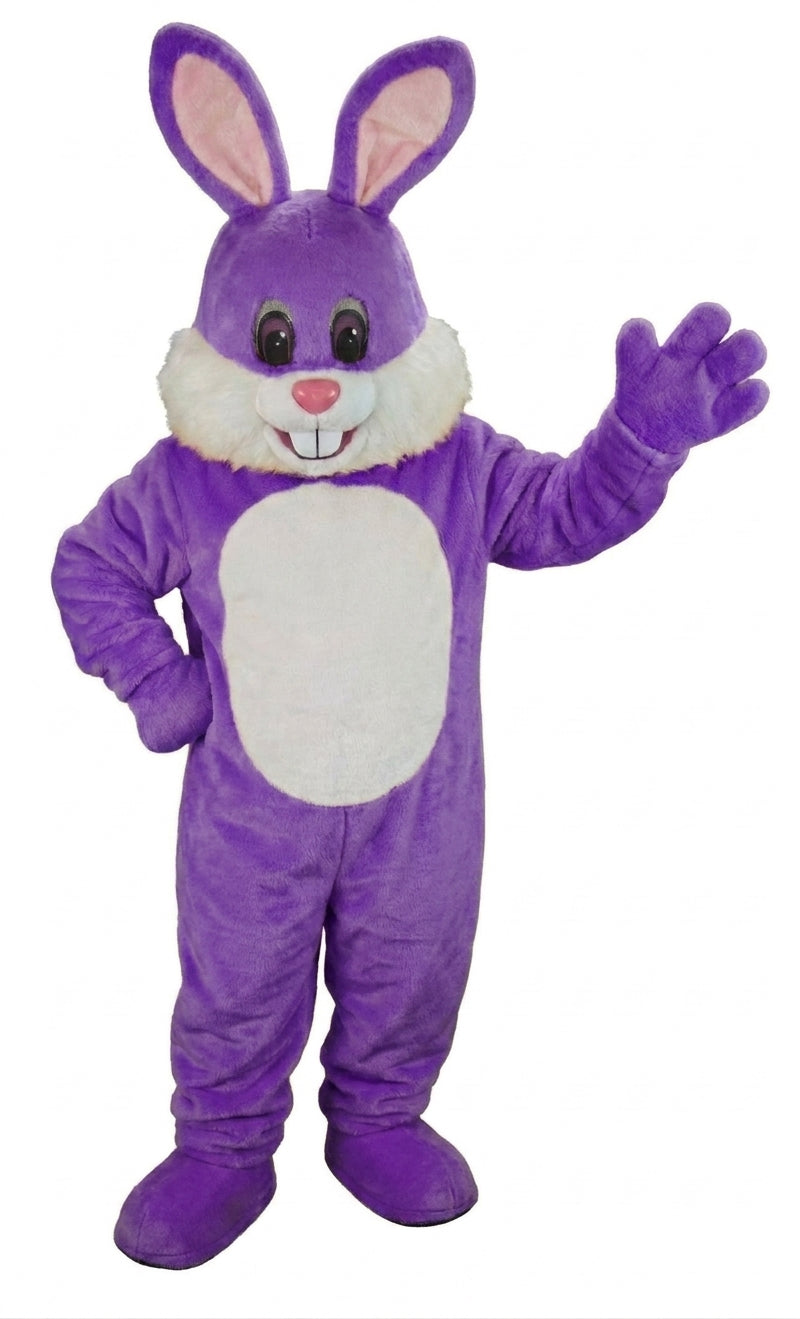Yellow Toon Rabbit Mascot (Thermolite) - Short fur / Purple mascot costume