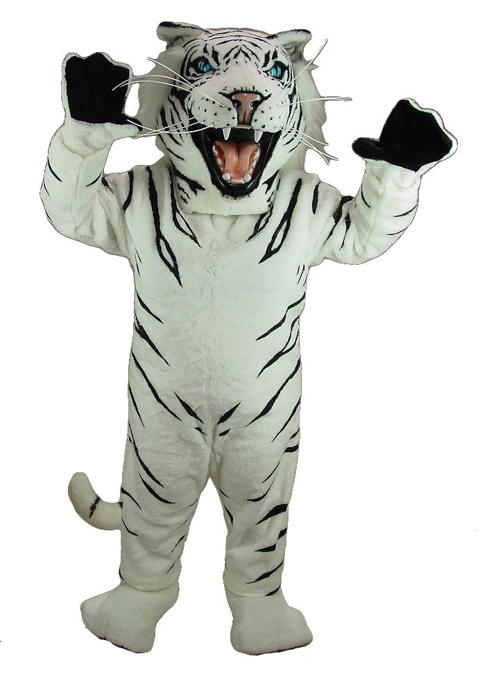 43074 White Albino Tiger Mascot Costume