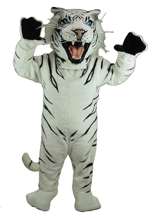 43074 White Albino Tiger Mascot Costume