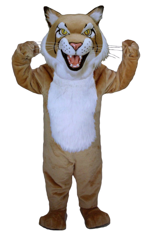 Tan Bobcat Mascot - Mascot Costume
