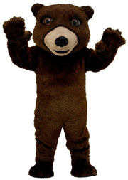 Friendly Grizzly Bear Mascot Costume T0044 for events, professional quality with customizable colors.