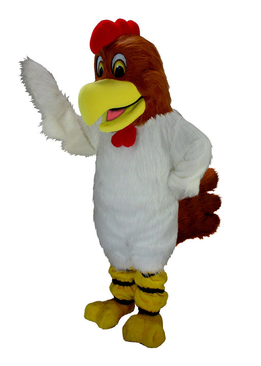 T0157 White Rooster Bird Mascot Costume (Thermolite)