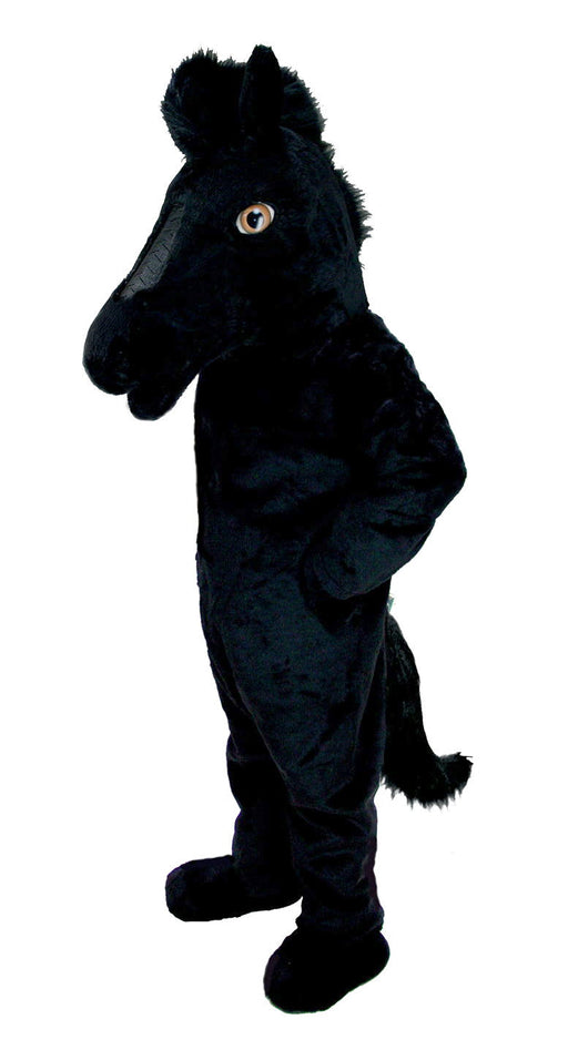 T0168 Black Mustang Horse Mascot Costume (Thermolite)