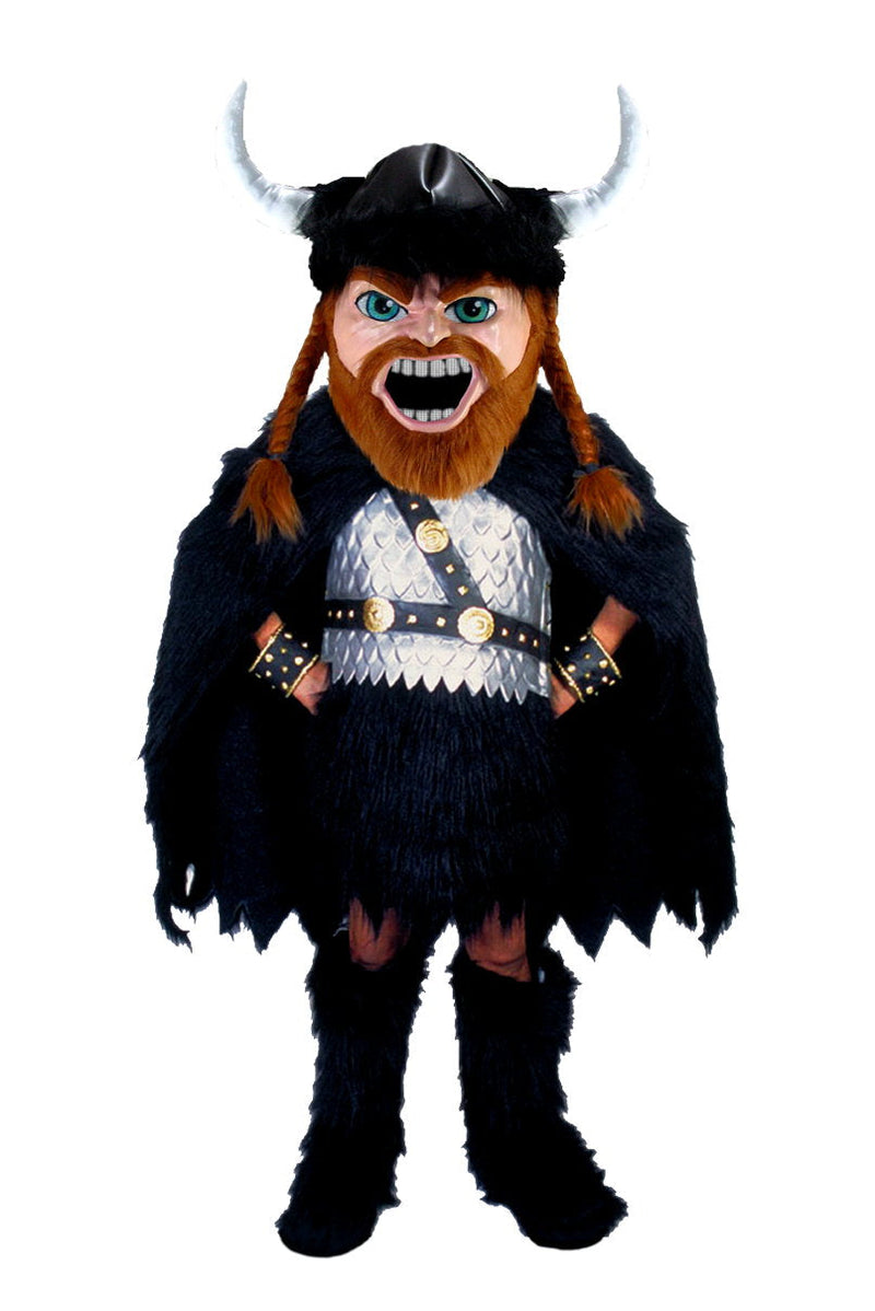 Viking Mascot with Faux Fur Medieval Norsemen Costume T0298 for themed events, professional quality with customizable colors.