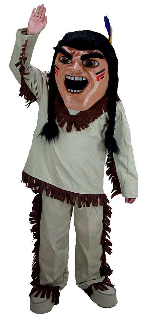 Brave Indian Mascot Native American Costume T0302 for cultural awareness events, professional quality with customizable colors